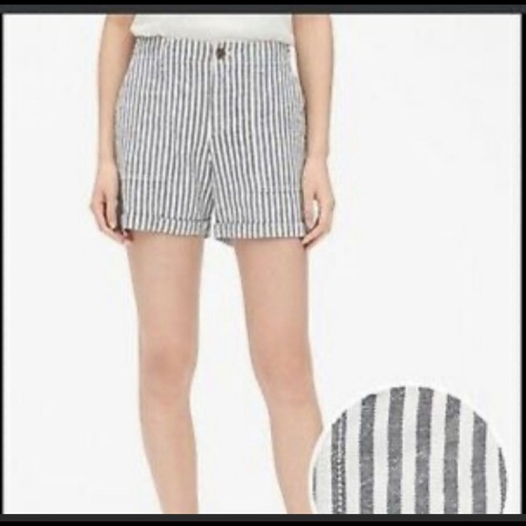 GAP Girlfriend Chino Stripe Shorts - Picture 5 of 8